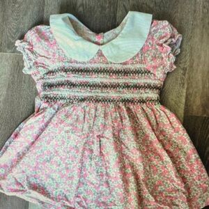 SHEIN Pink and White Floral Fabric